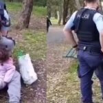 Australia: Una niña salva a su padre esposado de ir a la cárcel por no usar la mascarilla