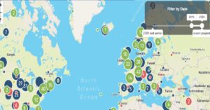 El mapa muestra miles de proyectos de geoingeniería en todo el mundo